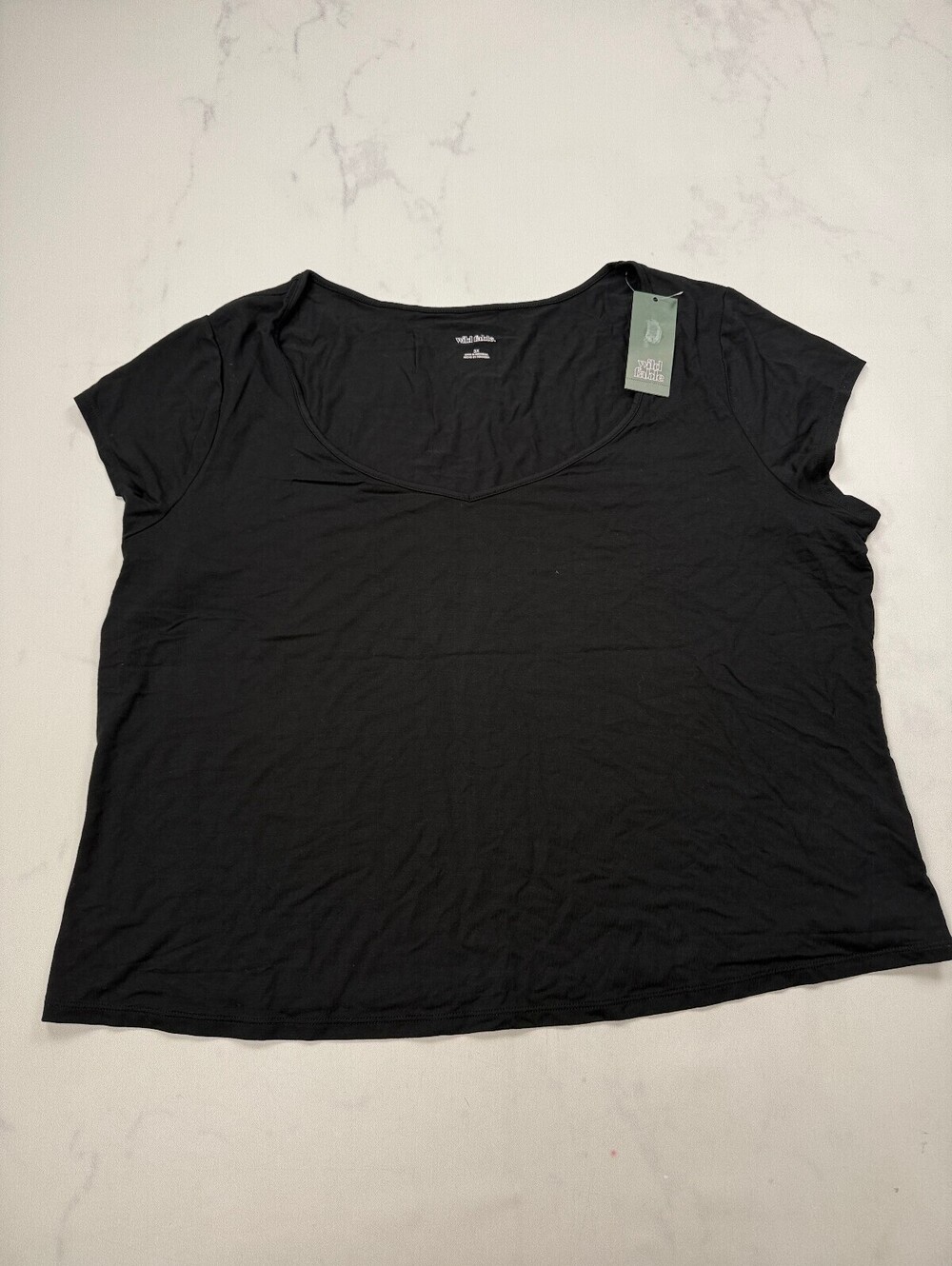 Wild Fable T Shirt Black Current Statement Style - Womens 3X
